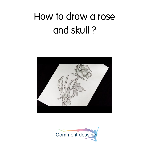How to draw a rose and skull